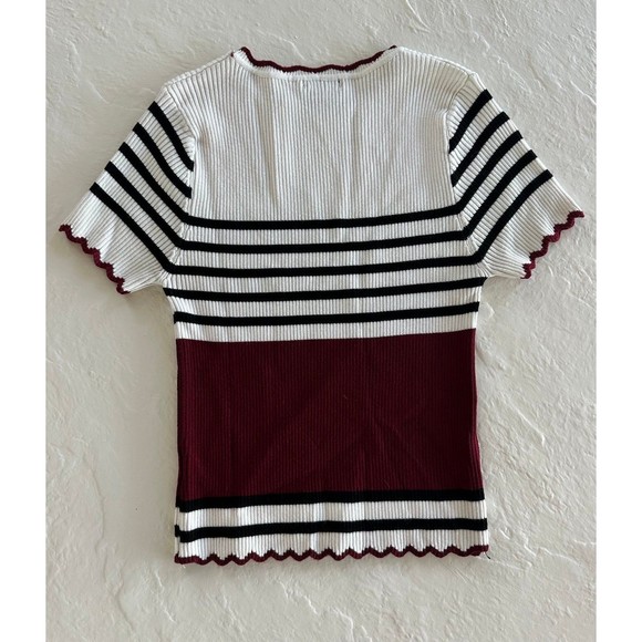 Papermoon Cropped Scalloped Sweater Top - Picture 6 of 8